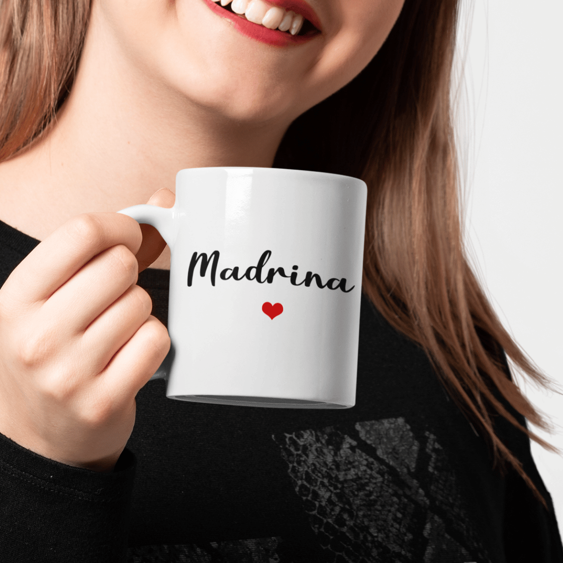 Taza blanca para Madrina