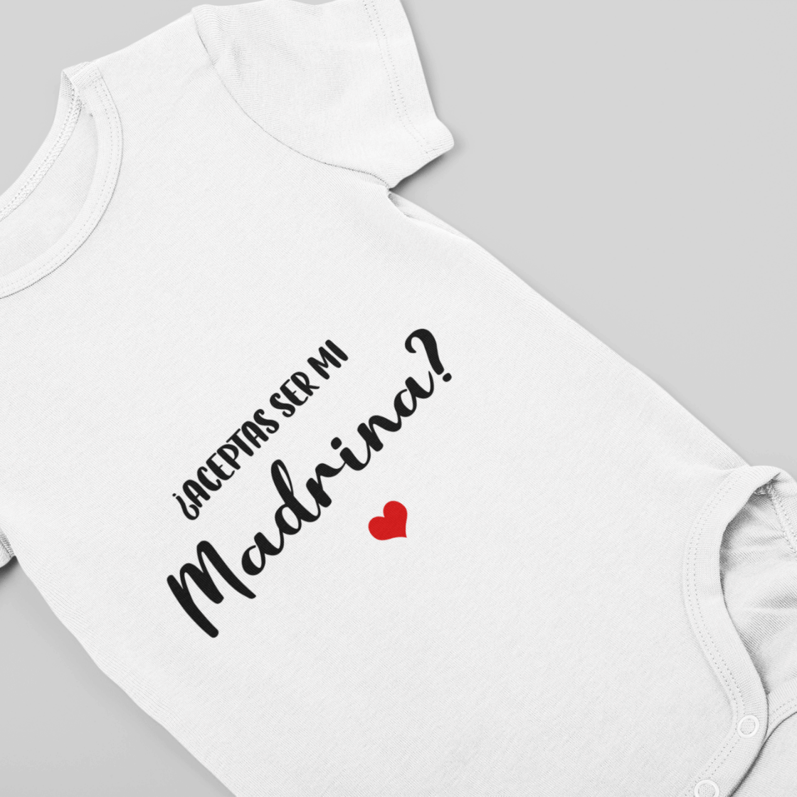 Pañalero de Bebe personalizado con mensaje para Madrina/Padrino