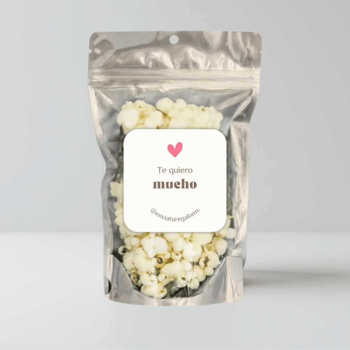 Palomitas de mantequilla en bolsa con etiqueta personalizable - Envia Tu Regalo