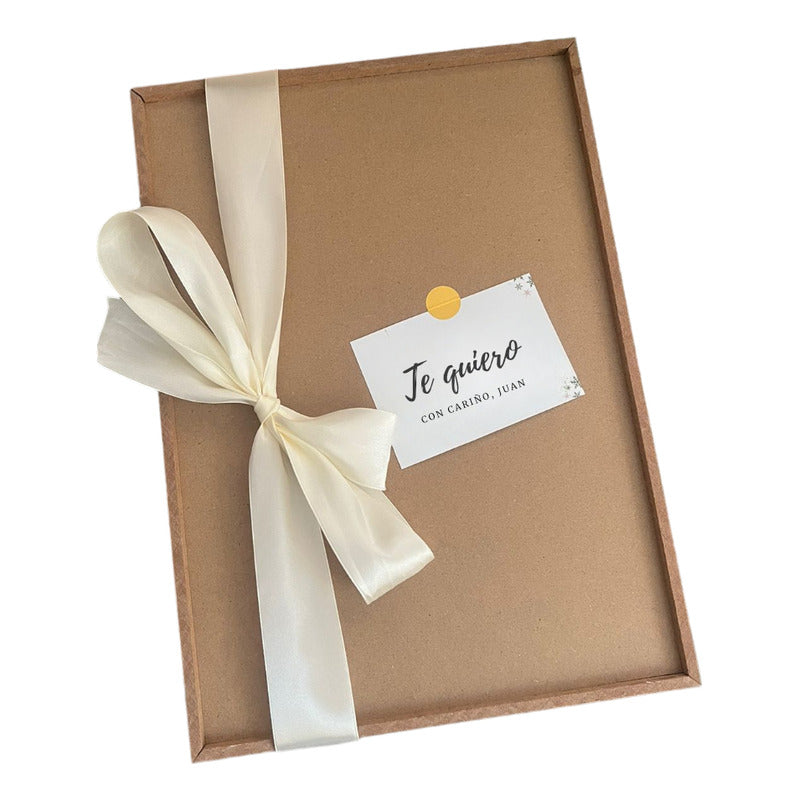 Regalo Caja Madera Termo Collar Chocolates