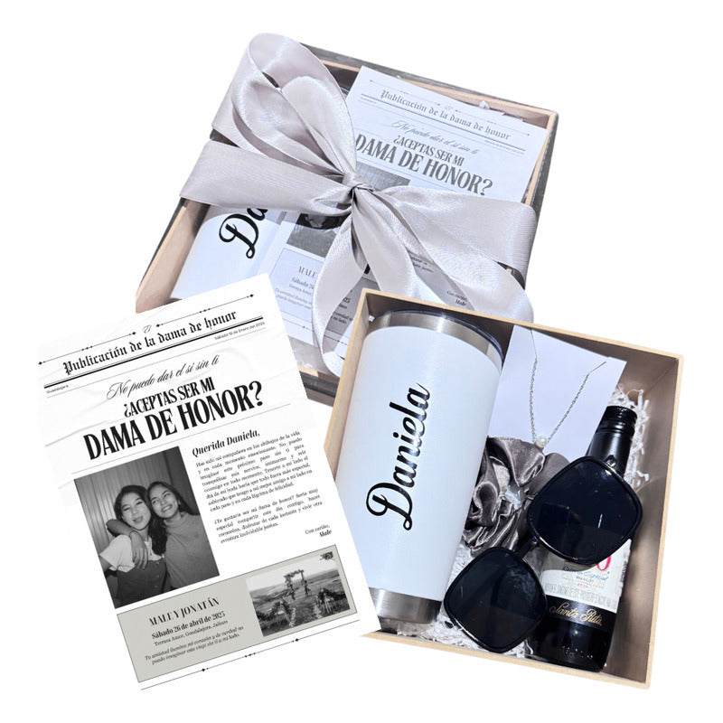 Caja Propuesta Dama De Honor Personalizada - Envia Tu Regalo