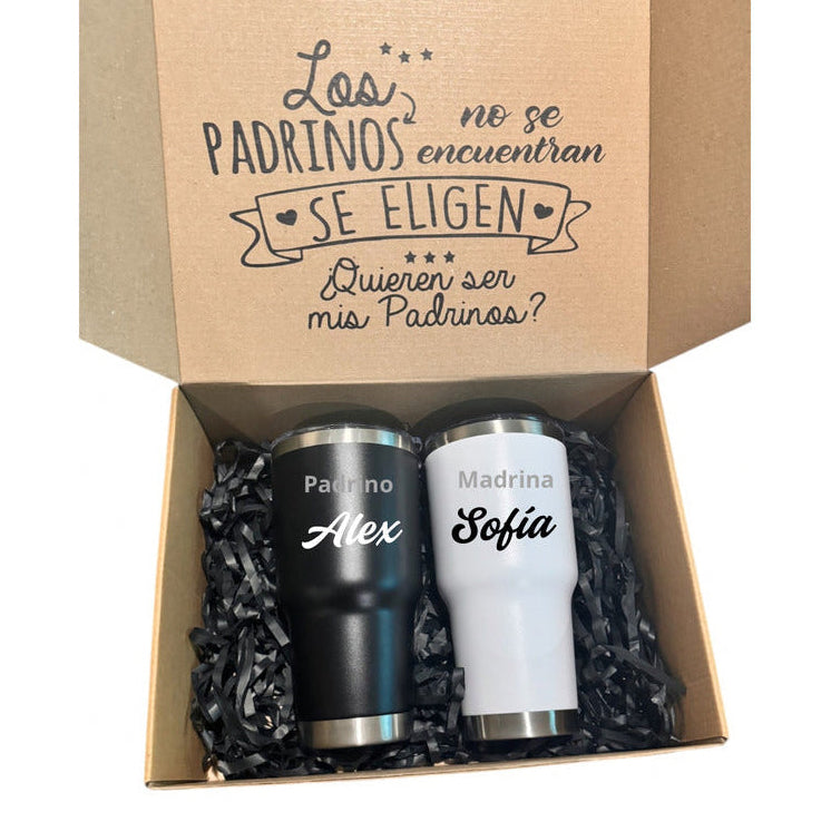 Caja Para Pedir Padrinos Termos 30oz - Envia Tu Regalo