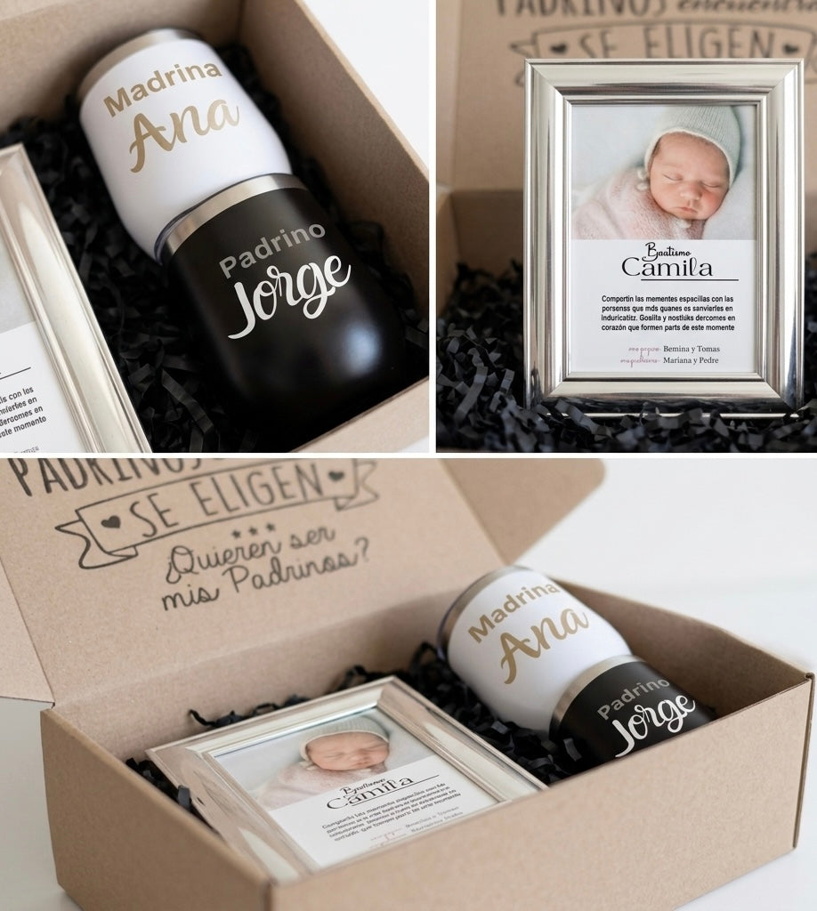 Caja regalo propuesta padrinos