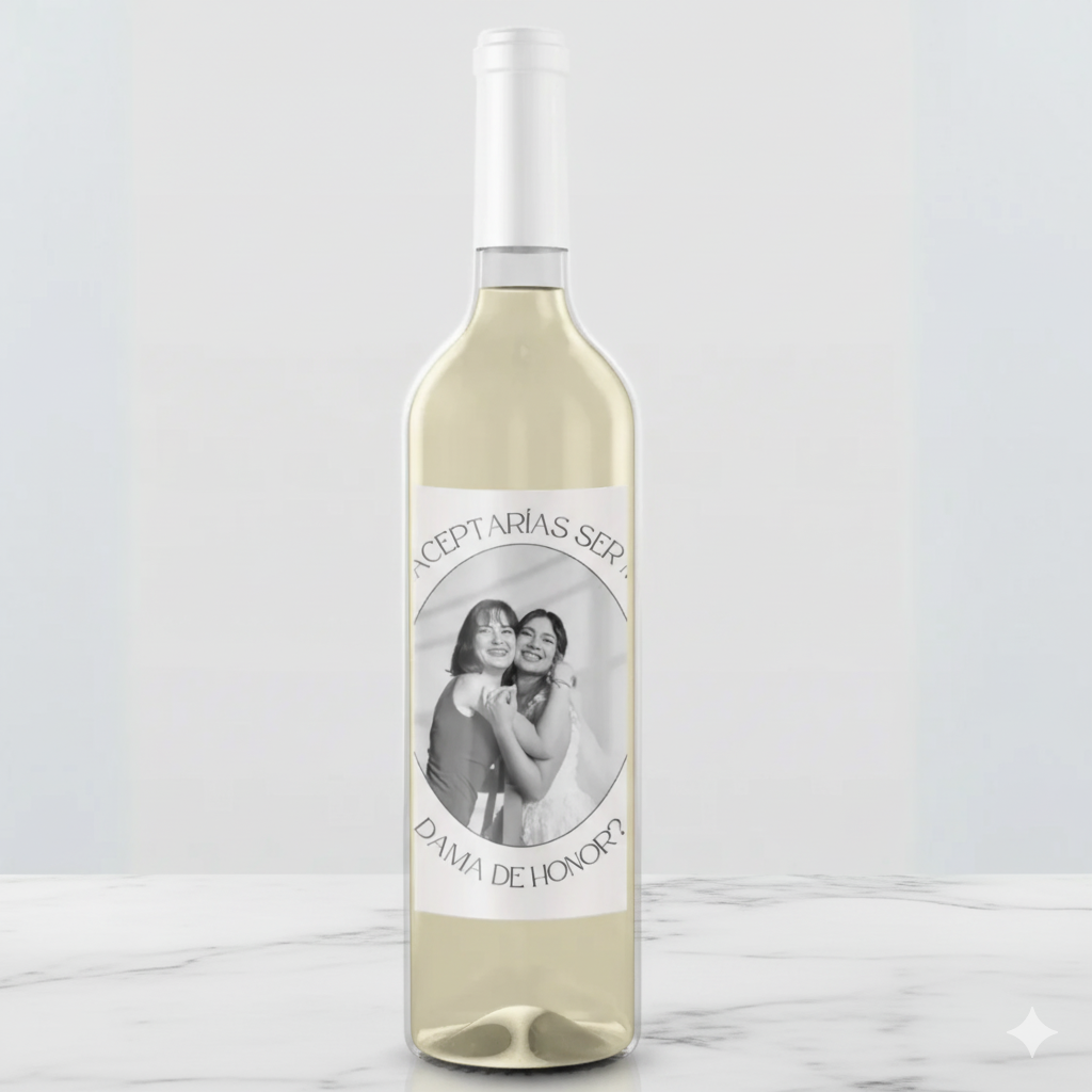 Botella de vino con etiqueta personalizada - Envia Tu Regalo