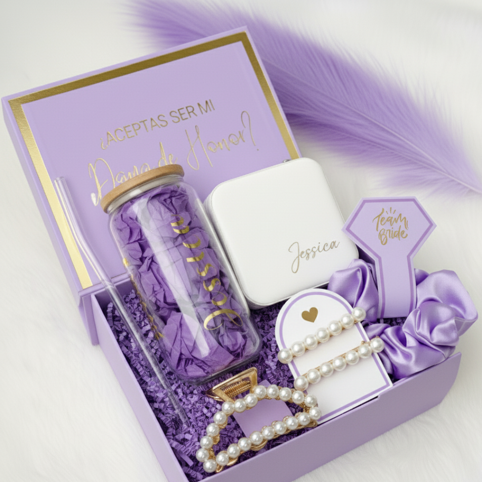 Caja Premium Propuesta Dama De Honor Personalizada