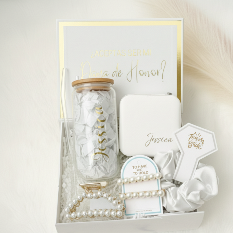 Caja Premium Propuesta Dama De Honor Personalizada