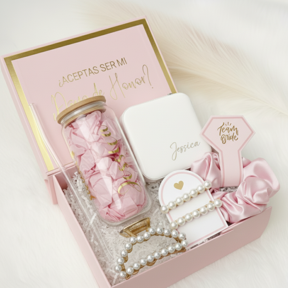 Caja Premium Propuesta Dama De Honor Personalizada
