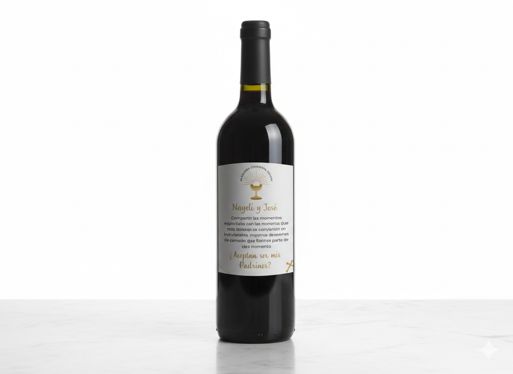 Botella de vino con etiqueta personalizada - Envia Tu Regalo