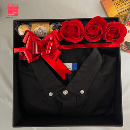 Caja de regalo para hombre camisa negra G