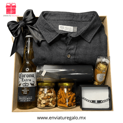 Caja de regalo para hombre camisa gris