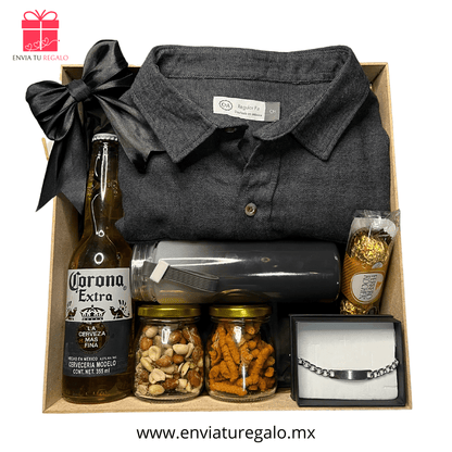 Caja de regalo para hombre camisa gris